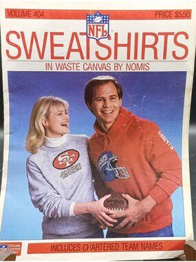 NFL Sweatshirts In Waste Canvas By Nomis Volume 404 Vintage Cross-Stitch Pattern